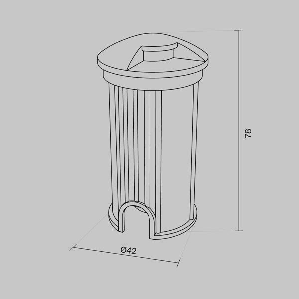 Уличный встраиваемый светильник Outdoor O044DL-L1S3K