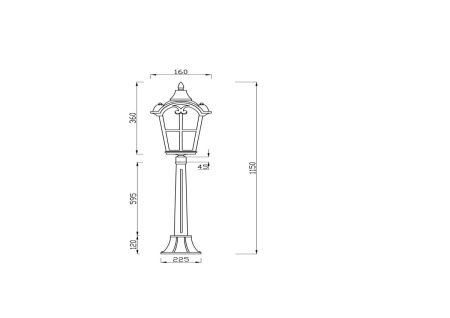 Ландшафтный светильник Outdoor O413FL-01BZ1