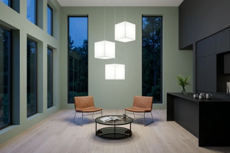 Подвесной LED куб 40 см 220V White
