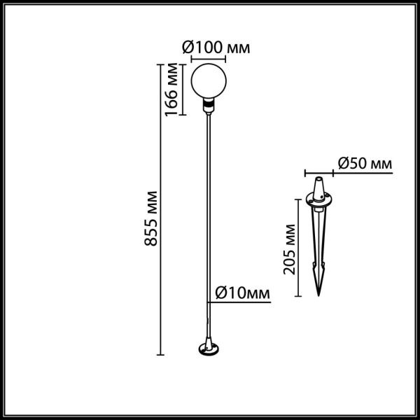 Ландшафтный светильник Odeon Light Dande 7121/2GLA