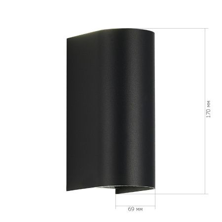 SL9516.401.01 Светильник уличный настенный ST-Luce черный/черный LED 1*10W 3000K/4000K/6500K BUST