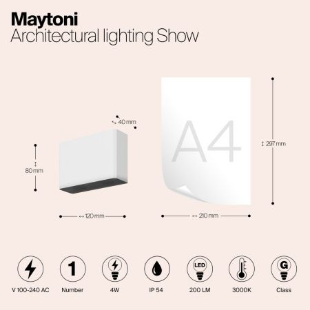 Архитектурная подсветка Outdoor O433WL-L4W3K