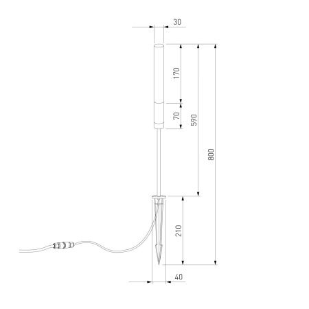 Парковый светильник Elektrostandard Invi 35155/F
