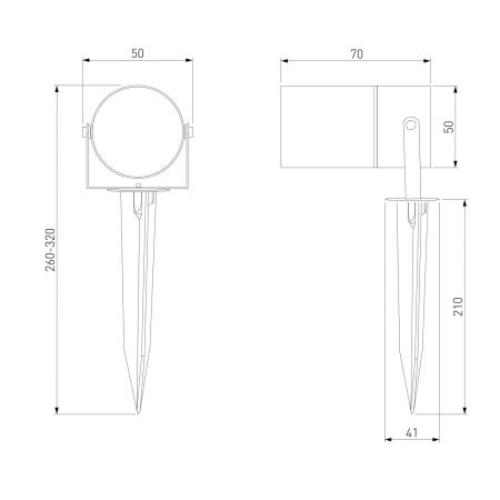 Ландшафтный светильник Elektrostandard Landscape 043 FL LED 3000K