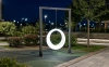 Пергола "Гера" со светящимися LED качелями 360° White
