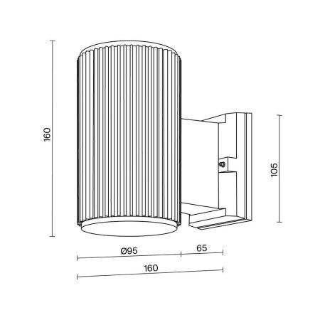 Уличный настенный светильник Outdoor O419WL-01GR