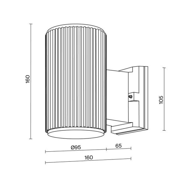 Уличный настенный светильник Outdoor O419WL-01GR
