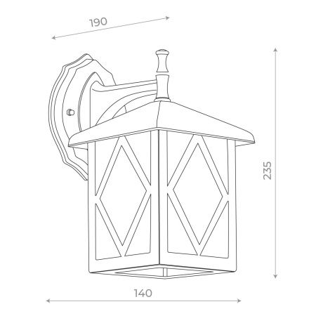 Уличный настенный светильник ST Luce Lorne SL084.411.01