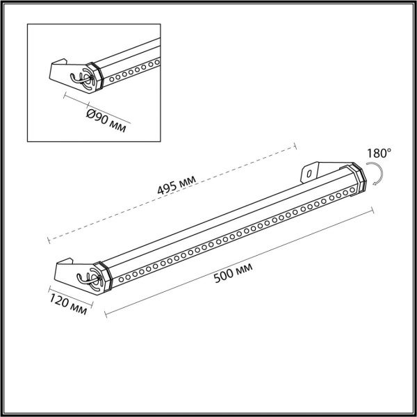 Фасадный светильник Odeon Light Graze 7040/14WL