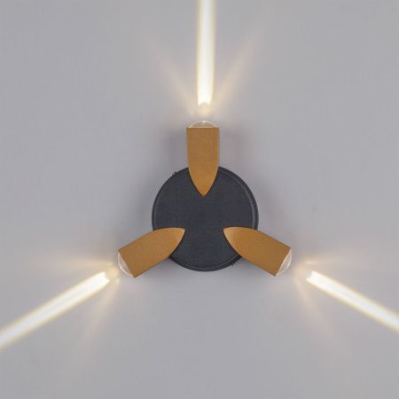 380633 Светильник DITO 3х1W LED 330LM G ЧЕРНЫЙ/ЗОЛОТО 4000K
