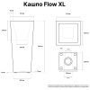 Светящееся LED кашпо-конус Flow XL 220V RGB Accum