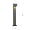SL9513.705.01 Светильник уличный наземный ST-Luce серый/серый LED 1*12W 2700K BRIK