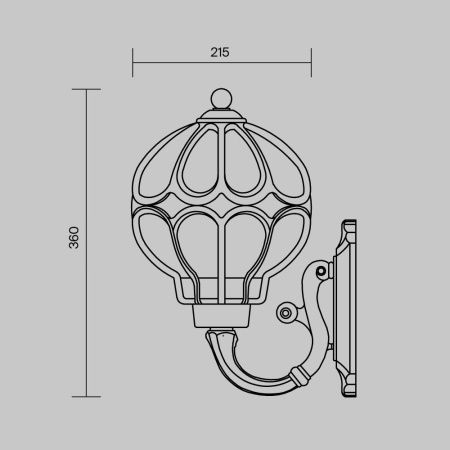 Уличный настенный светильник Outdoor O024WL-01G