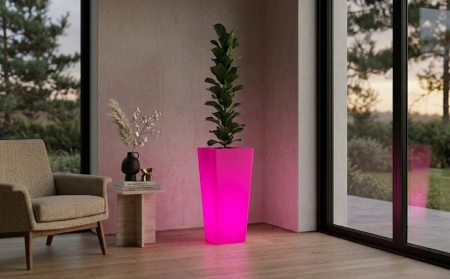 Светящееся LED кашпо-конус Flow XL 220V RGB Accum
