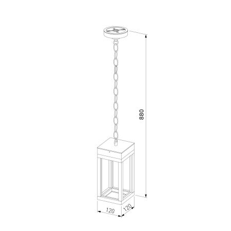 Уличный подвесной светильник Elektrostandard Frame 1528 TECHNO LED 3000K