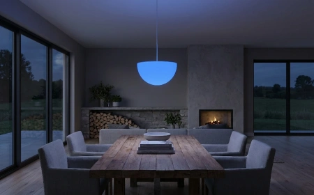 Подвесная светящаяся полусфера Halfmoon 220V 30 см RGB