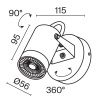 Уличный настенный светильник Outdoor O025WL-01B