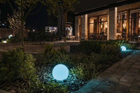 Уличный шар-светильник Moonlight 220 V 20 см RGB