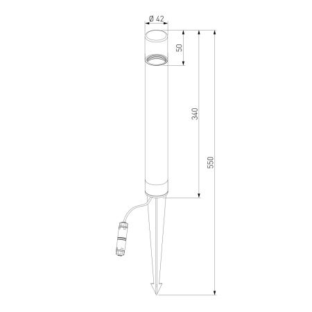 Парковый светильник Elektrostandard Hidden 35166/F