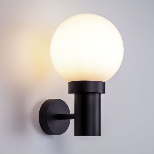 373610 Светильник BOLLA 1x10W (led) E27 ЧЕРНЫЙ IP65