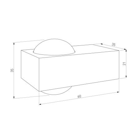 Уличный настенный светильник Elektrostandard Lenses 35191/W серый