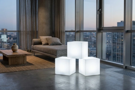 Светящийся LED куб Cube 40 см 220V White