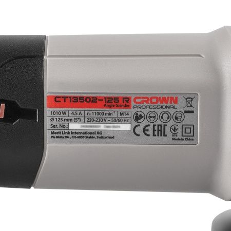 Угловая шлифовальная машина CROWN CT13502-125R
