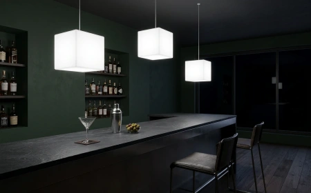 Подвесной LED куб 30 см 220V White