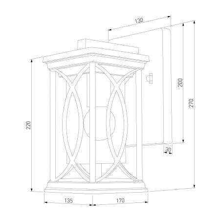 Уличный настенный светильник Elektrostandard Spica GL 1026D