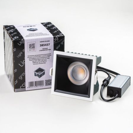 Уличный встраиваемый светильник Lightstar Ciclone 385437 черный