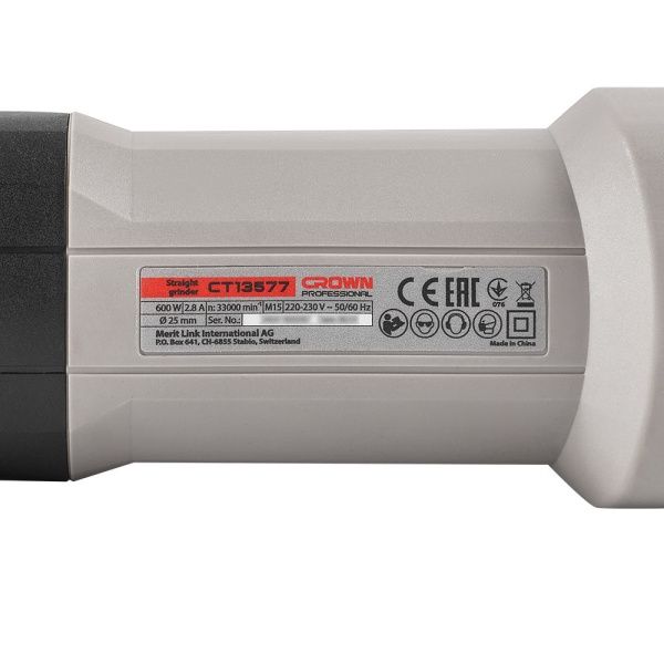 Прямая шлифовальная машина CROWN CT13577