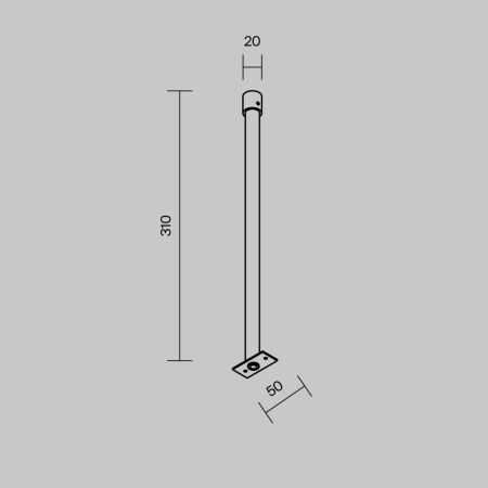 Комплектующие для уличной трековой системы Maytoni Elasity O-TR001-HL-W300 белый