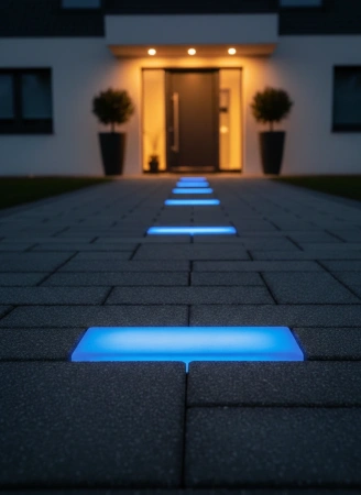 Светящаяся тротуарная плитка (LED брусчатка) прямоугольник RGB