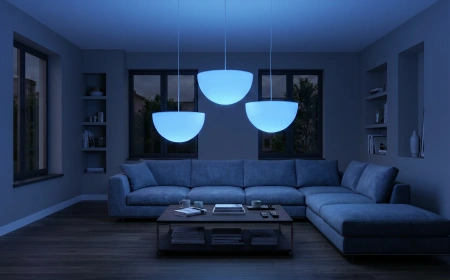 Подвесная светящаяся полусфера Halfmoon 220V 30 см RGB