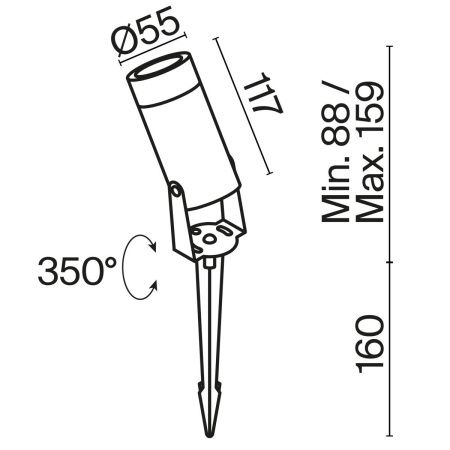 Ландшафтный светильник Outdoor O050FL-L5W3K