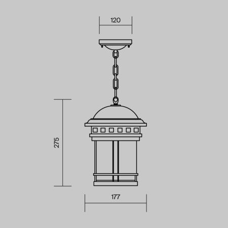Уличный подвесной светильник Outdoor O031PL-01BR