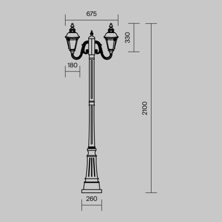 Садово-парковый светильник Outdoor O028FL-03BZ