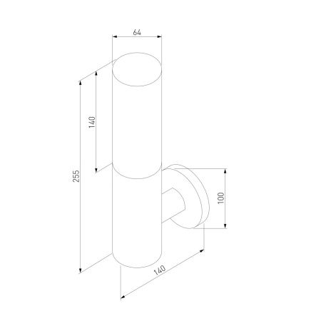 Уличный настенный светильник Elektrostandard Glas 1418 TECHNO черный