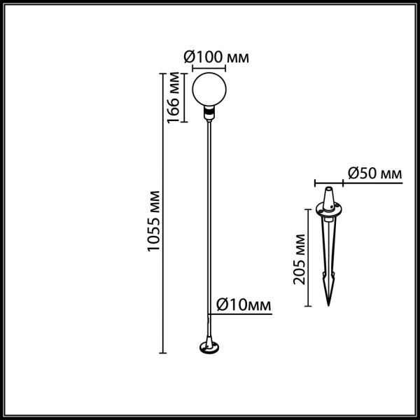 Ландшафтный светильник Odeon Light Dande 7121/2GLB