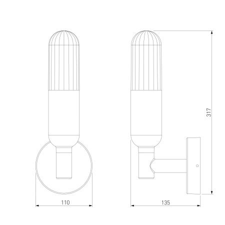Уличный настенный светильник Elektrostandard Isida 35165/U
