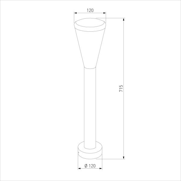 Ландшафтный светильник Elektrostandard Cone 1417 TECHNO черный