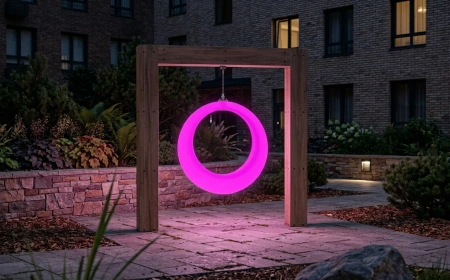 Пергола ""Зевс" со светящимися LED качелями 360° RGB