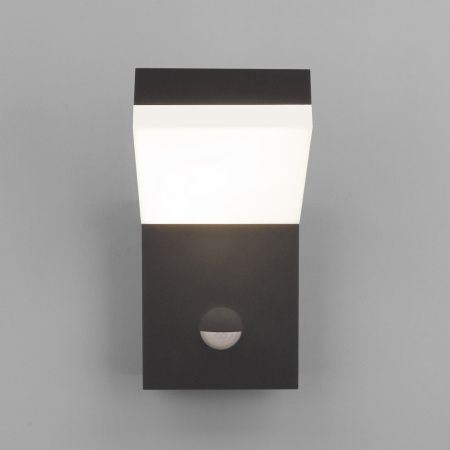 Уличный настенный светильник с датчиком движения Elektrostandard Sensor 1541 TECHNO LED 4000K черный