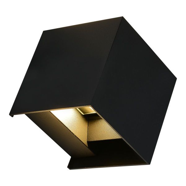 SL9513.401.01 Светильник уличный настенный ST-Luce черный/черный LED 1*10W 2700K BRIK